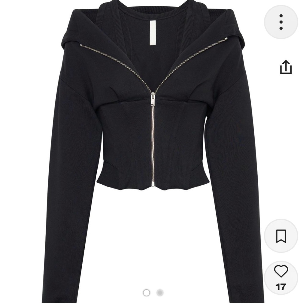 Dion Lee Corset Layered Hoodie Sweatshirt